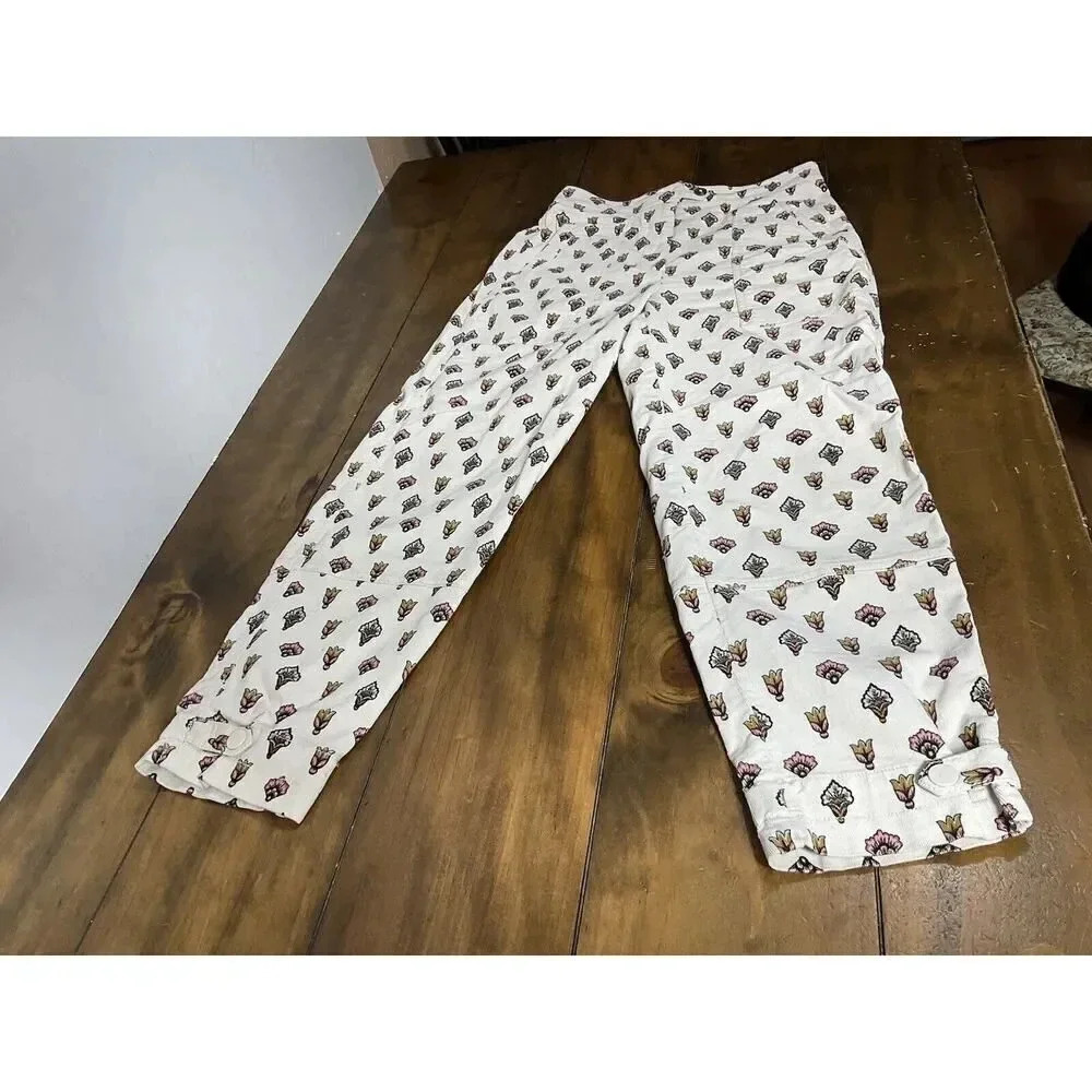 Anthropologie Fleurette Corduroy Pants Ivory Size 2